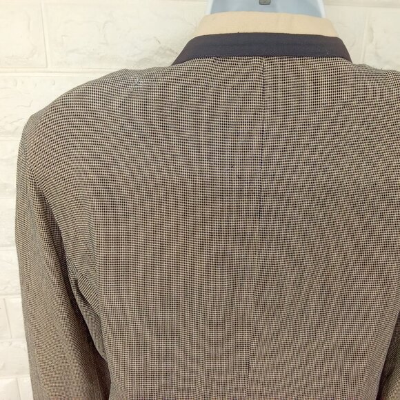 Vintage '80s Perceptions IreneB Blazer Top Border Collar Military-Style Lady(12) - Picture 10 of 14